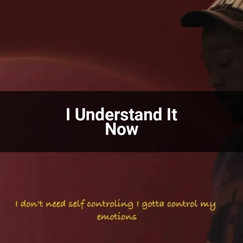I Understand It Now