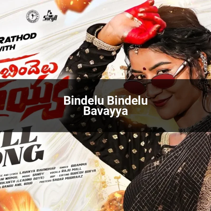 Bindelu Bindelu Bavayya